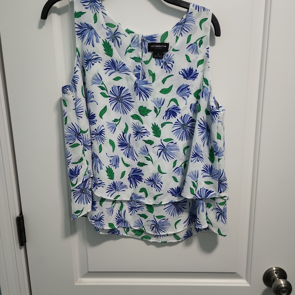 LIZ CLAIBORNE sleeveless swing top sz M